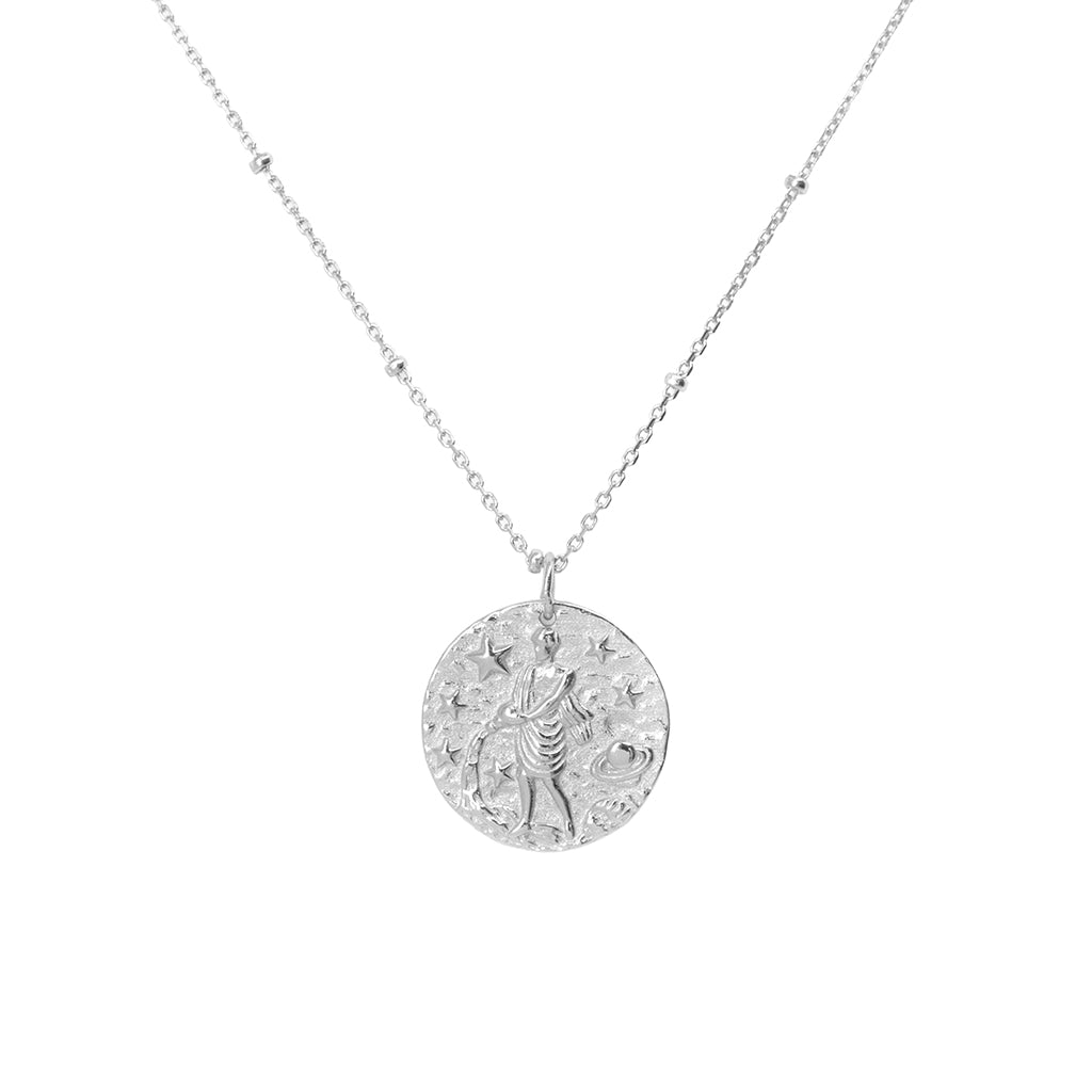 Sterling Silver Filigree Aquarius Necklace from Java - Elegant Aquarius |  NOVICA