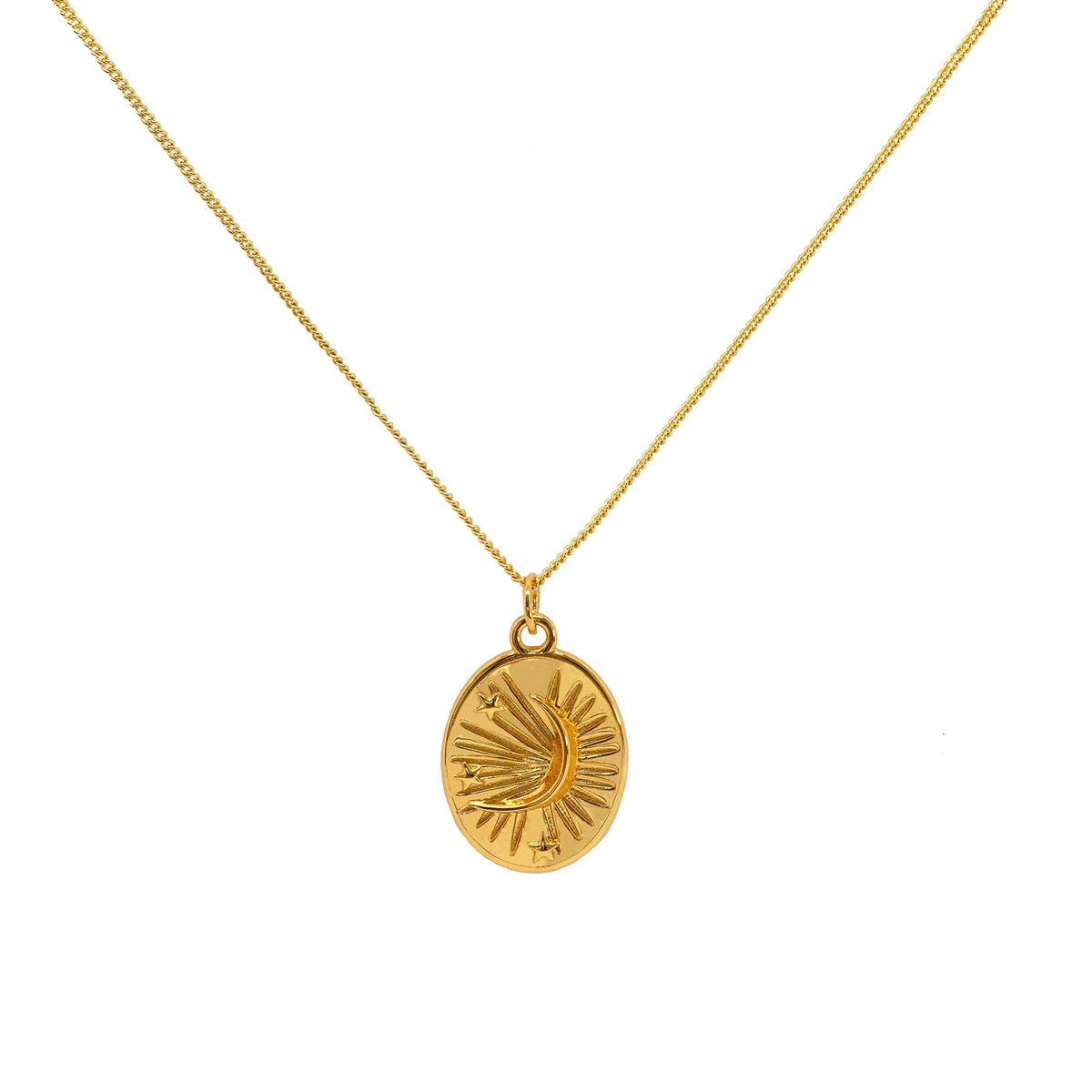 14kt Two-Tone Gold Sun and Moon Pendant Necklace | Ross-Simons