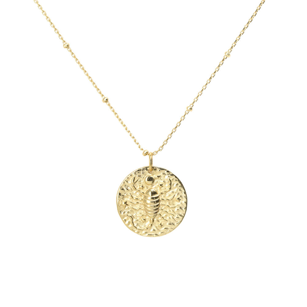 14K Yellow Gold Scorpio Necklace - Richard Cannon Jewelry